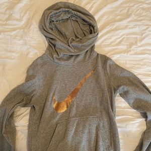 Nike rose gold swoosh sweatshirt